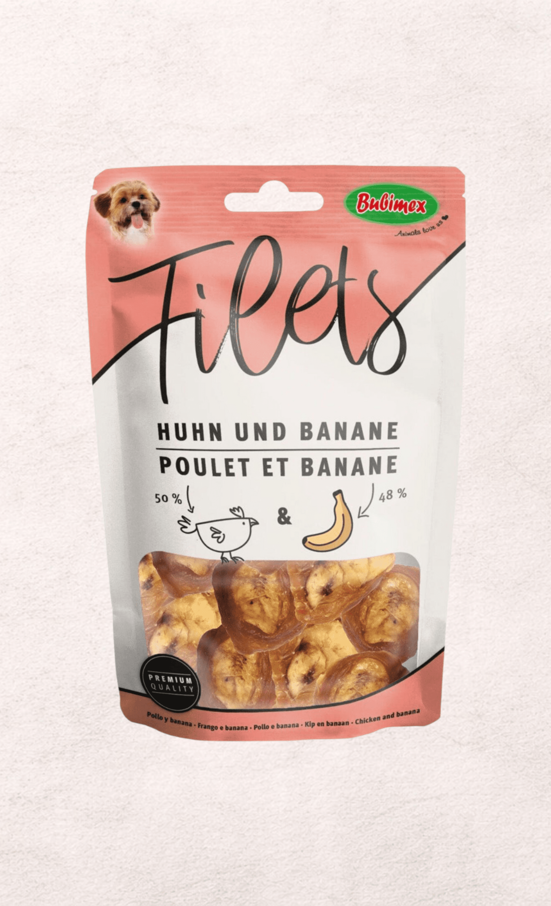 Filetes de pollo con plátano snacks perros - 1