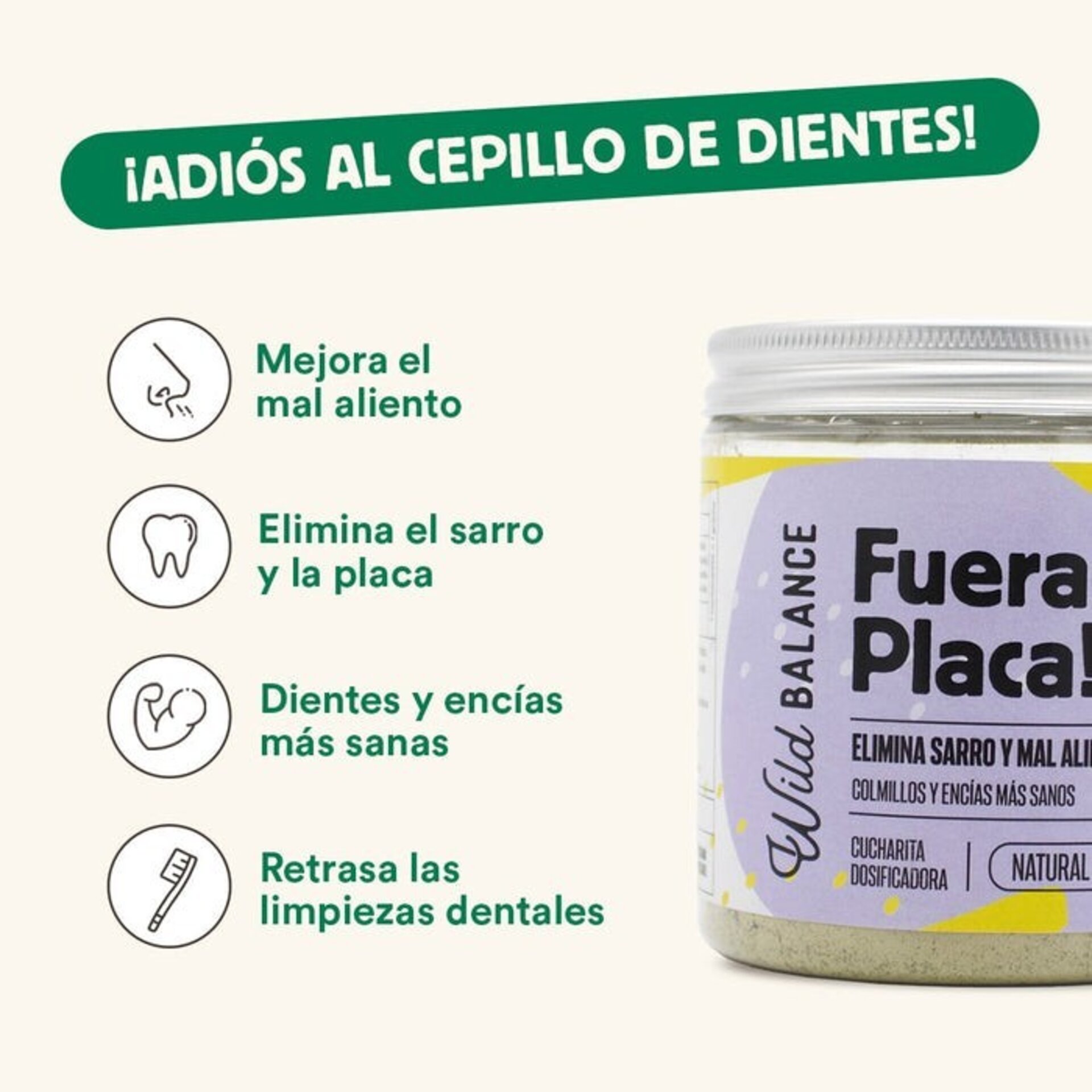 FUERA PLACA! Suplemento para eliminar el sarro y el mal aliento - 2