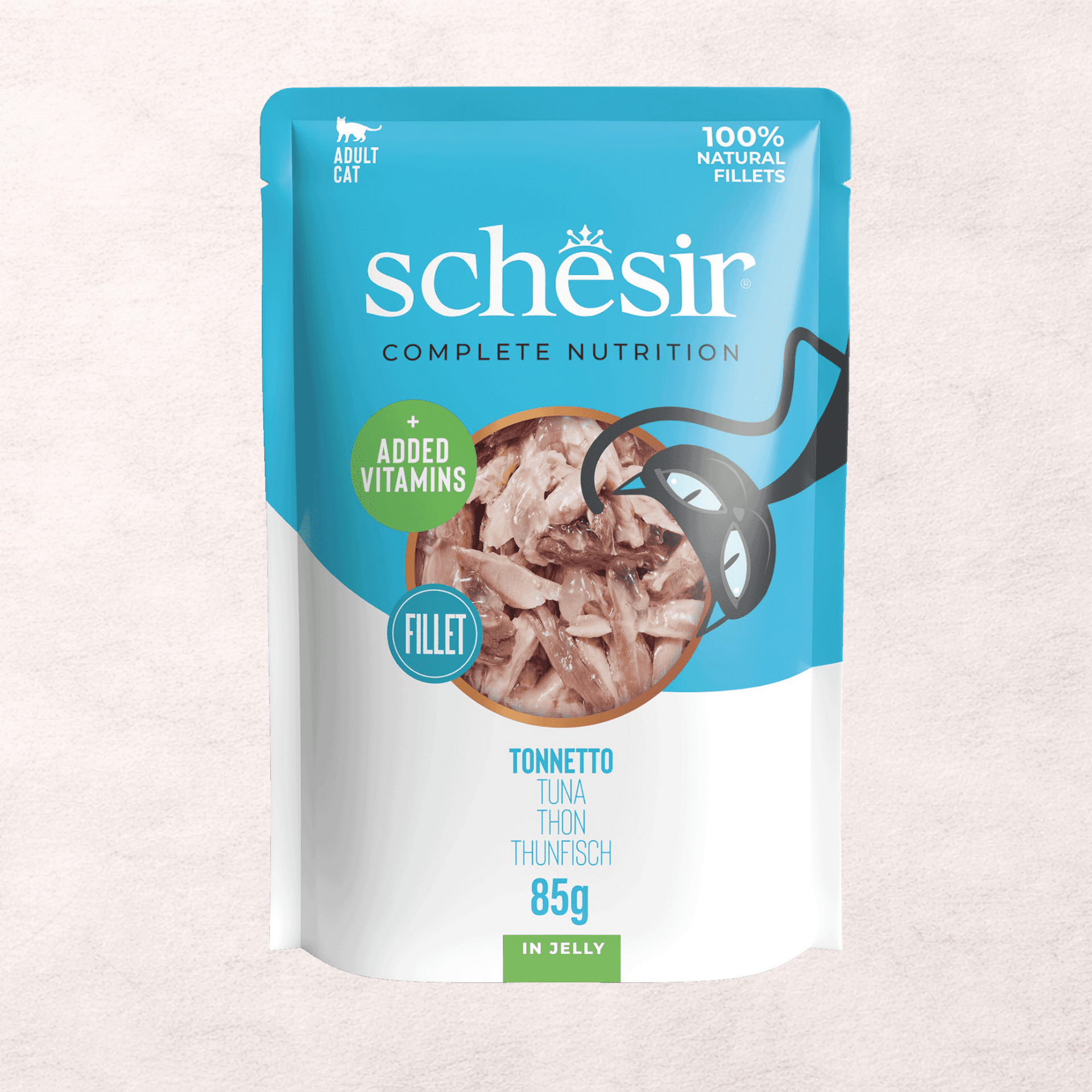 Comida húmeda para gatos adultos Schesir atún  85 g - 1