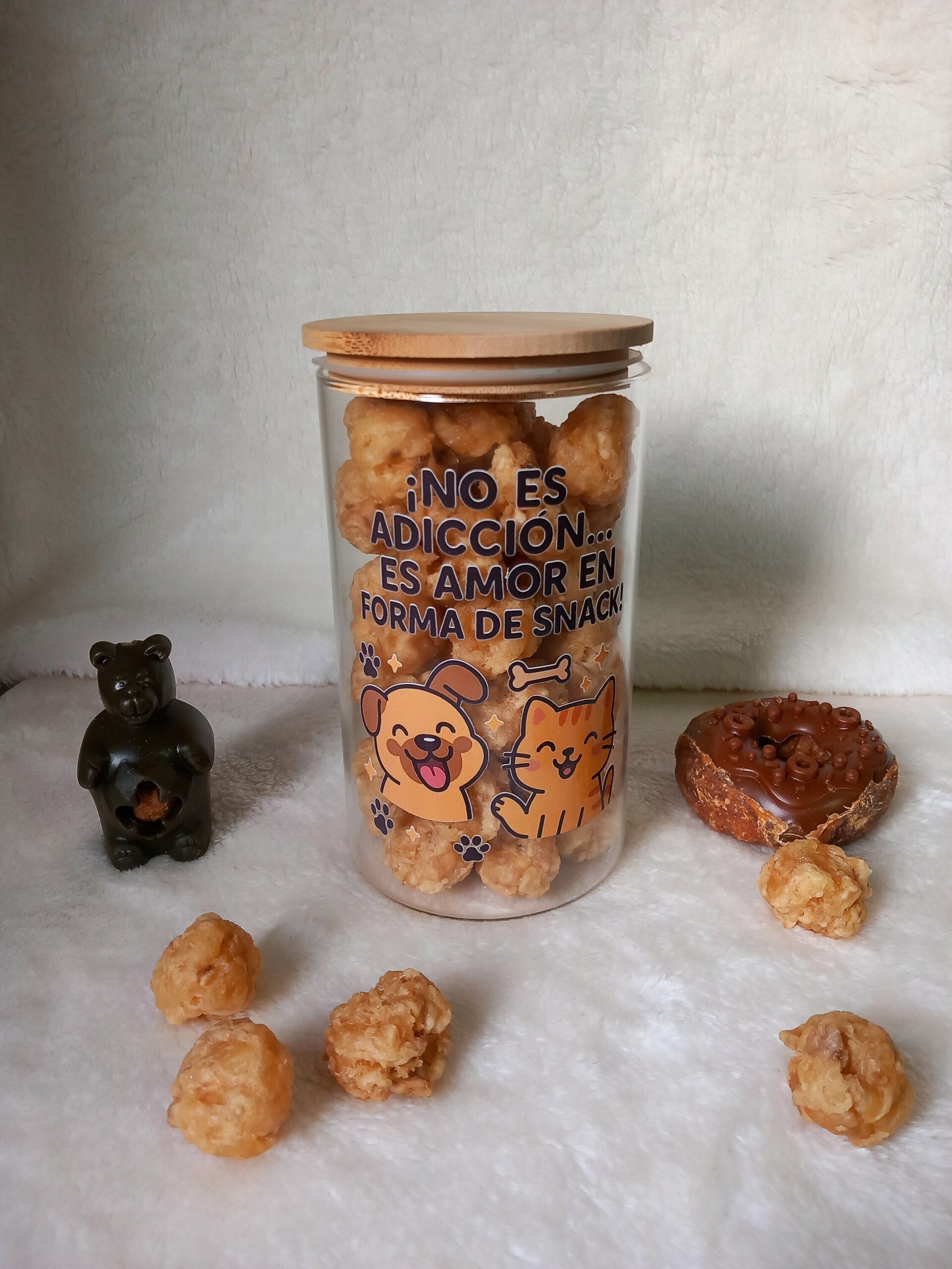 Tarro cristal snacks mascotas  adicción - 3