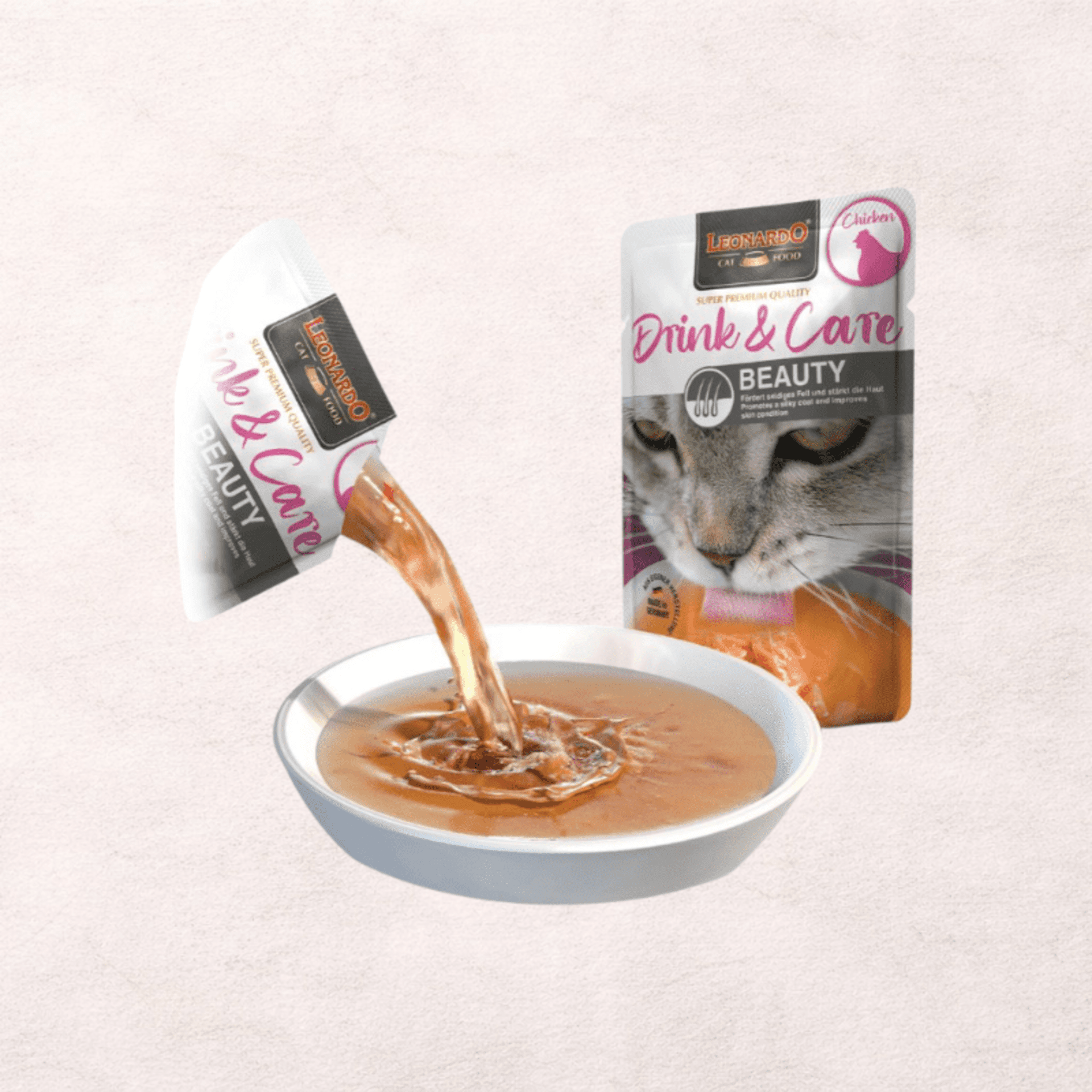 Leonardo DRINK & CARE  Beauty  caldo de Pollo para gatos - 2