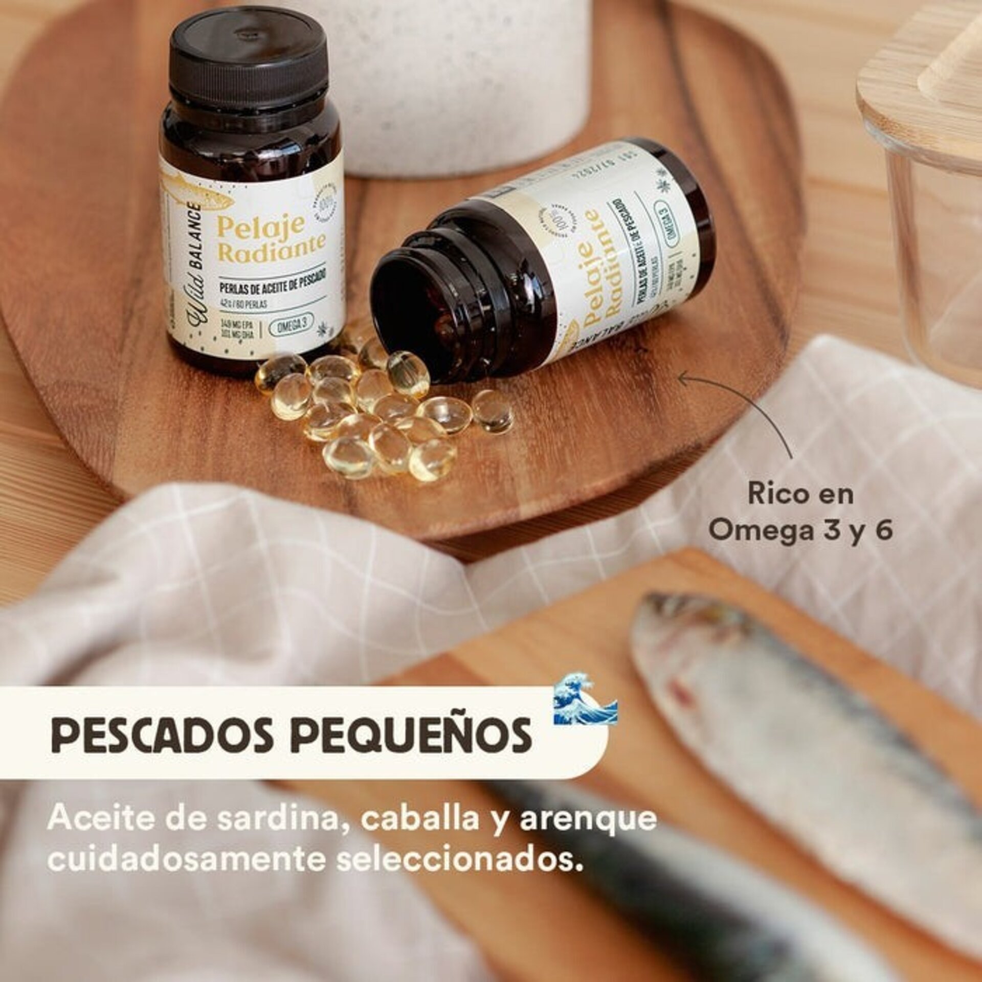 PELAJE RADIANTE Cápsulas Omega 3 de aceite de pescado - 3