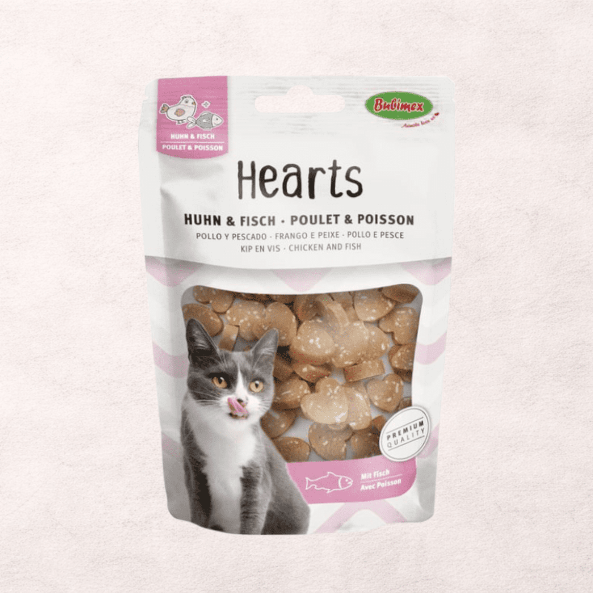 CAT CORAZONES DE POLLO y PESCADO 50 gr. - 1