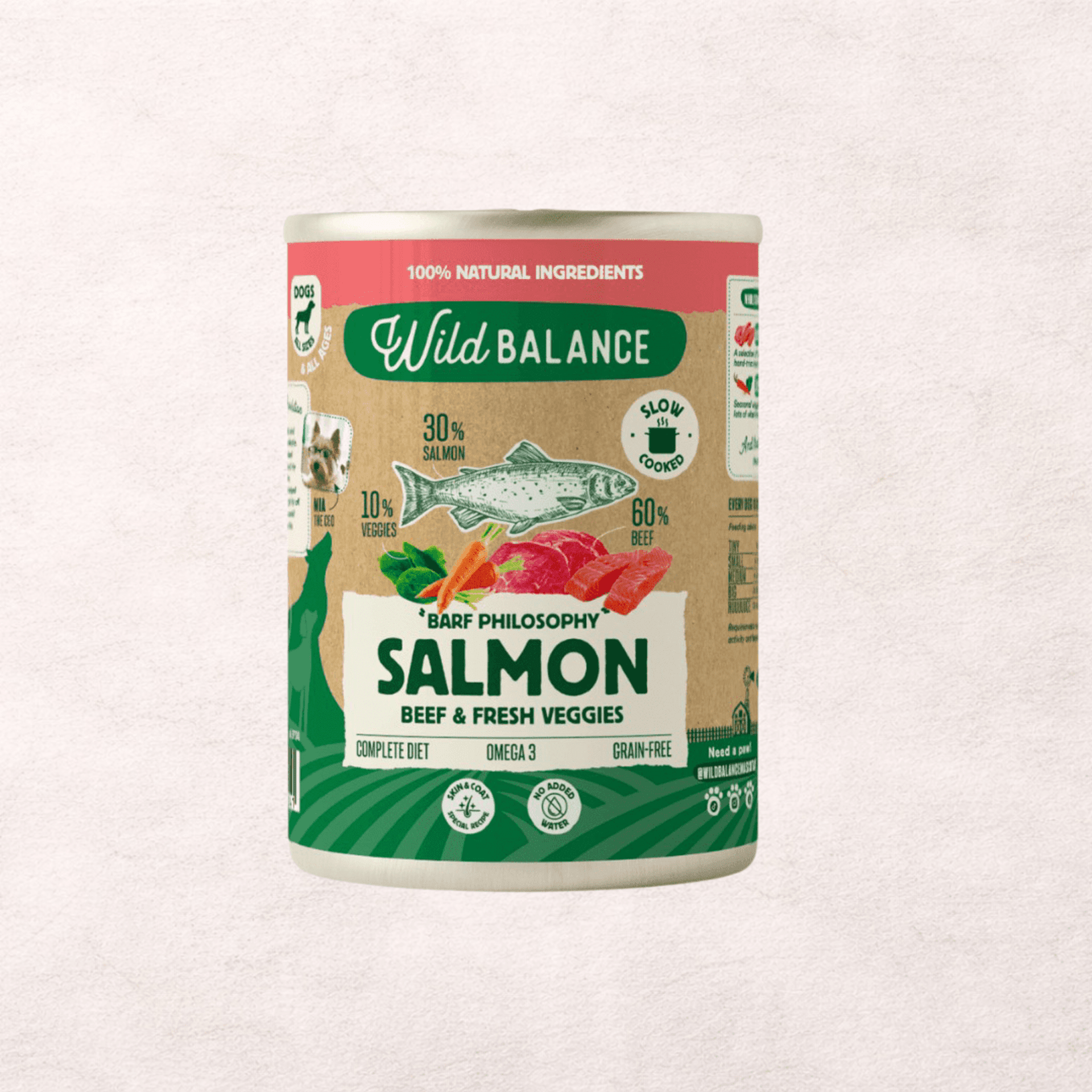 Lata salmón y ternera perro - 1