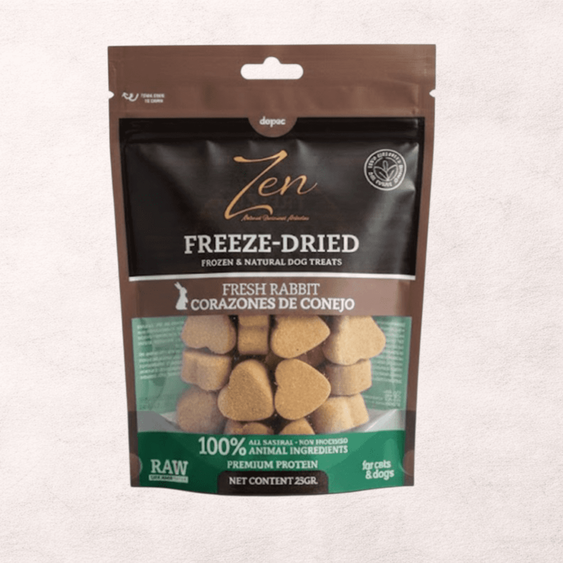 Corazones de conejo liofilizados snacks perros y gatos – ZEN - 1