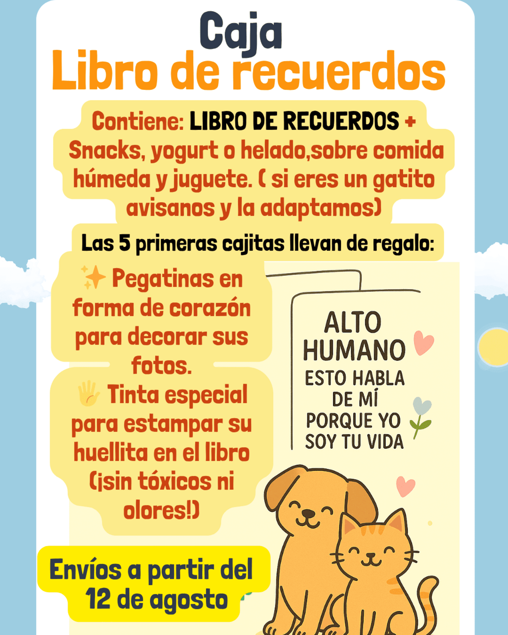 Cajita libro Recuerdos de Mi Vida 🐱🐶 - 1