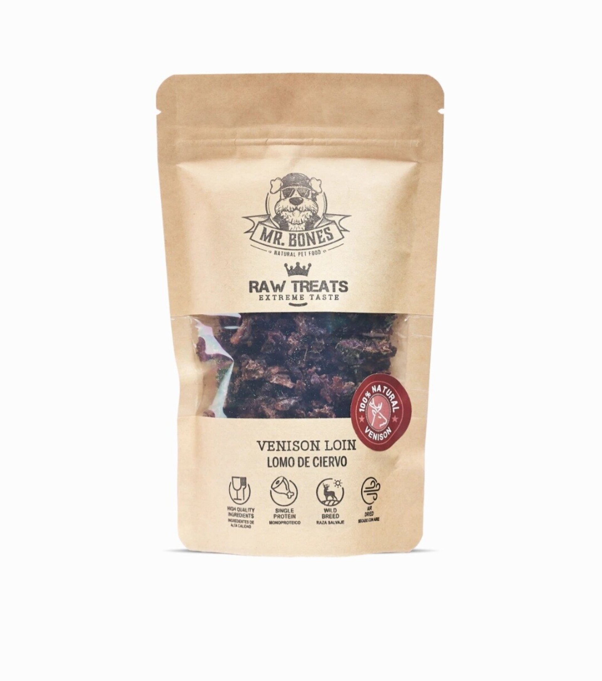 Raw Treats Ciervo – Snack natural para perro y gato - 1