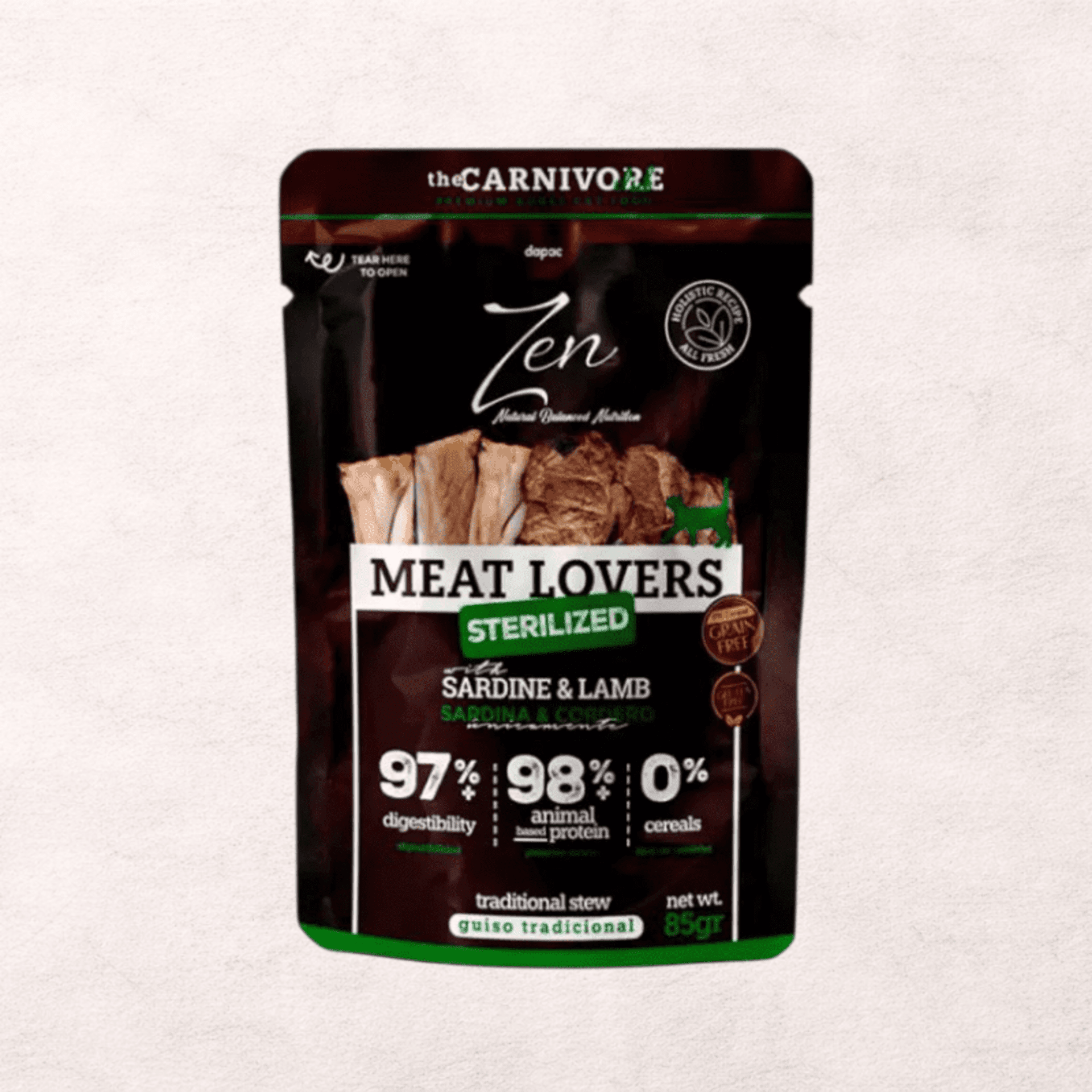 ZEN CAT POUCH MEAT CORDERO&SARDINA  85 gr. - 1