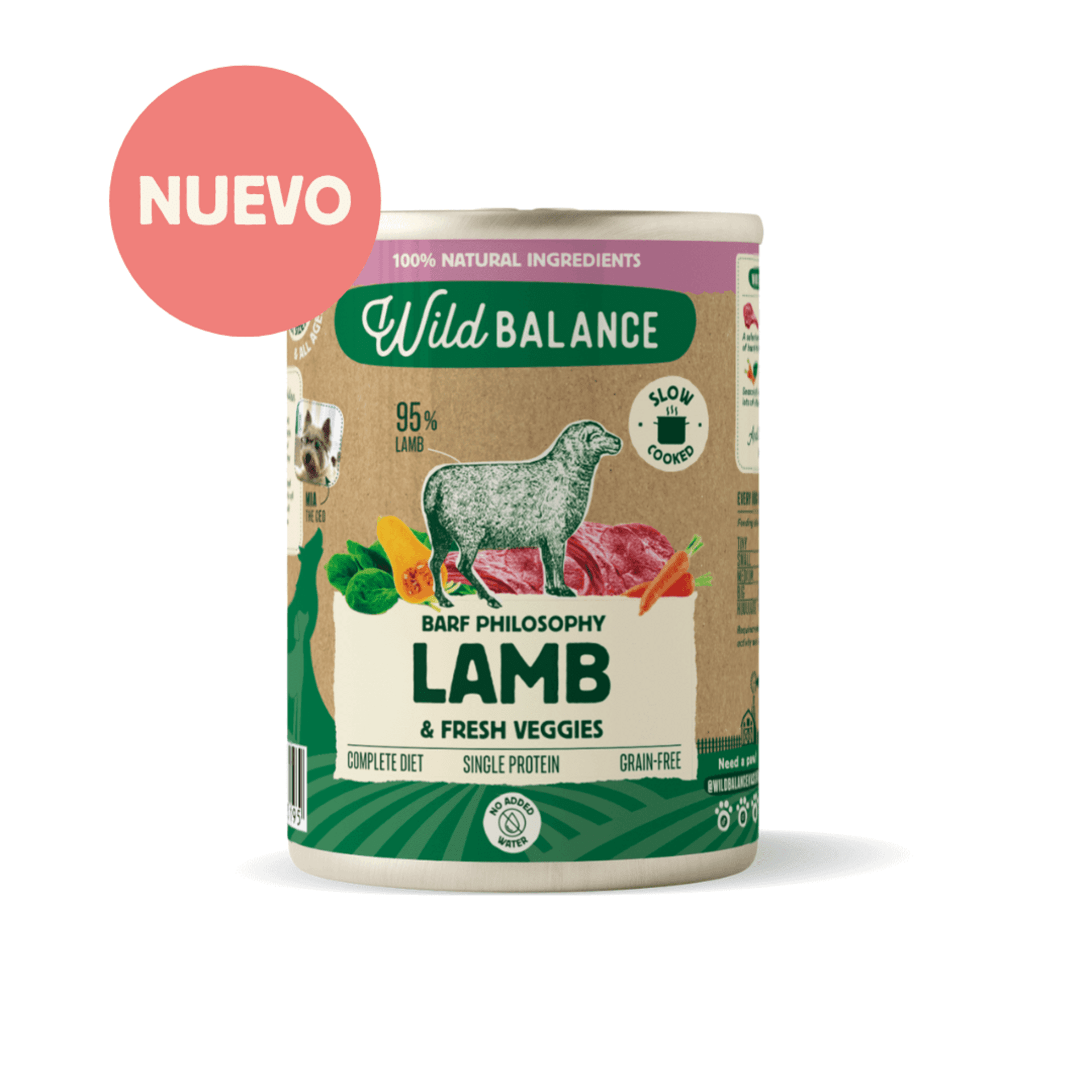 Lata de Cordero para perros 400g - Filosofía BARF - 1
