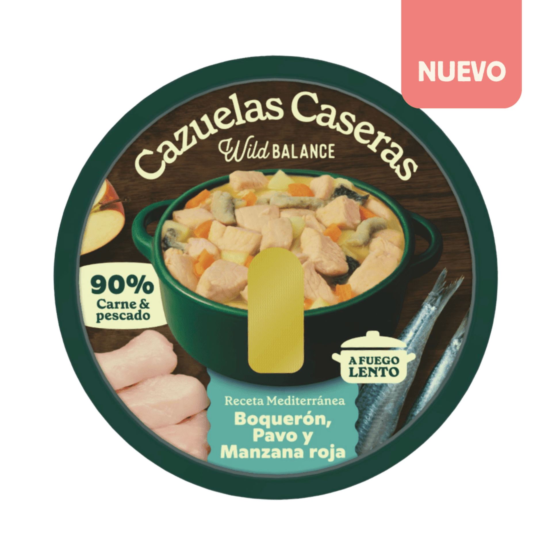 Cazuela casera de Boquerón, Pavo y Manzana para perros 280g - 1