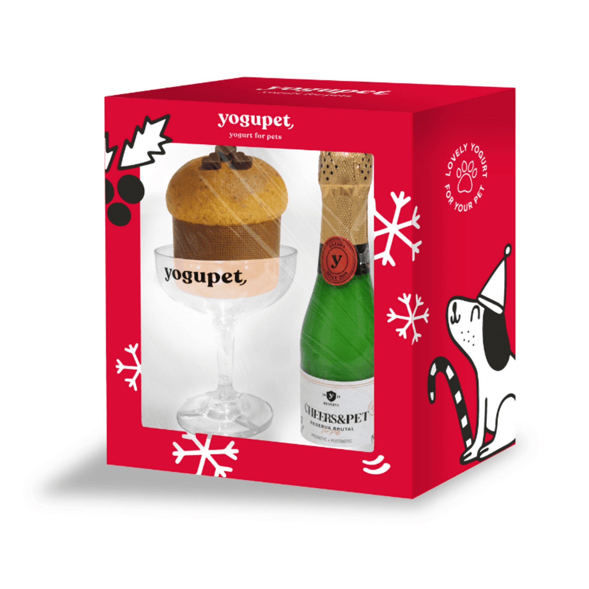 Yogupet Box Navidad: 1 Cheers&Pet + 1 Copa + 1 Panepet - 1