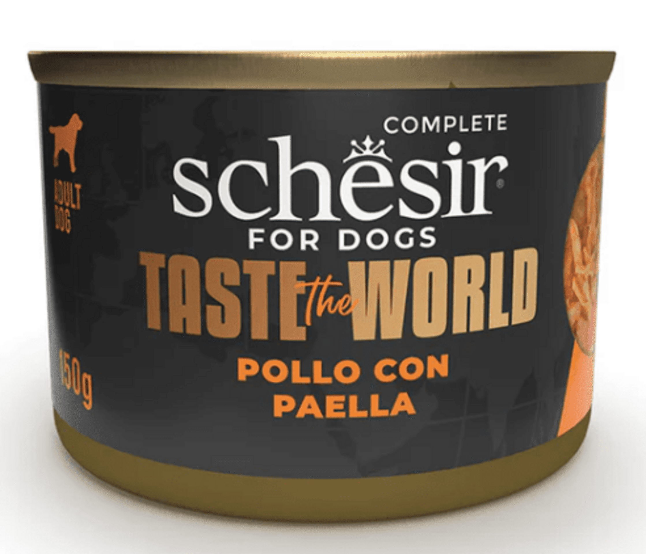 Schesir Pollo con Paella , comida húmeda perro en Caldo 150g en lata - 1