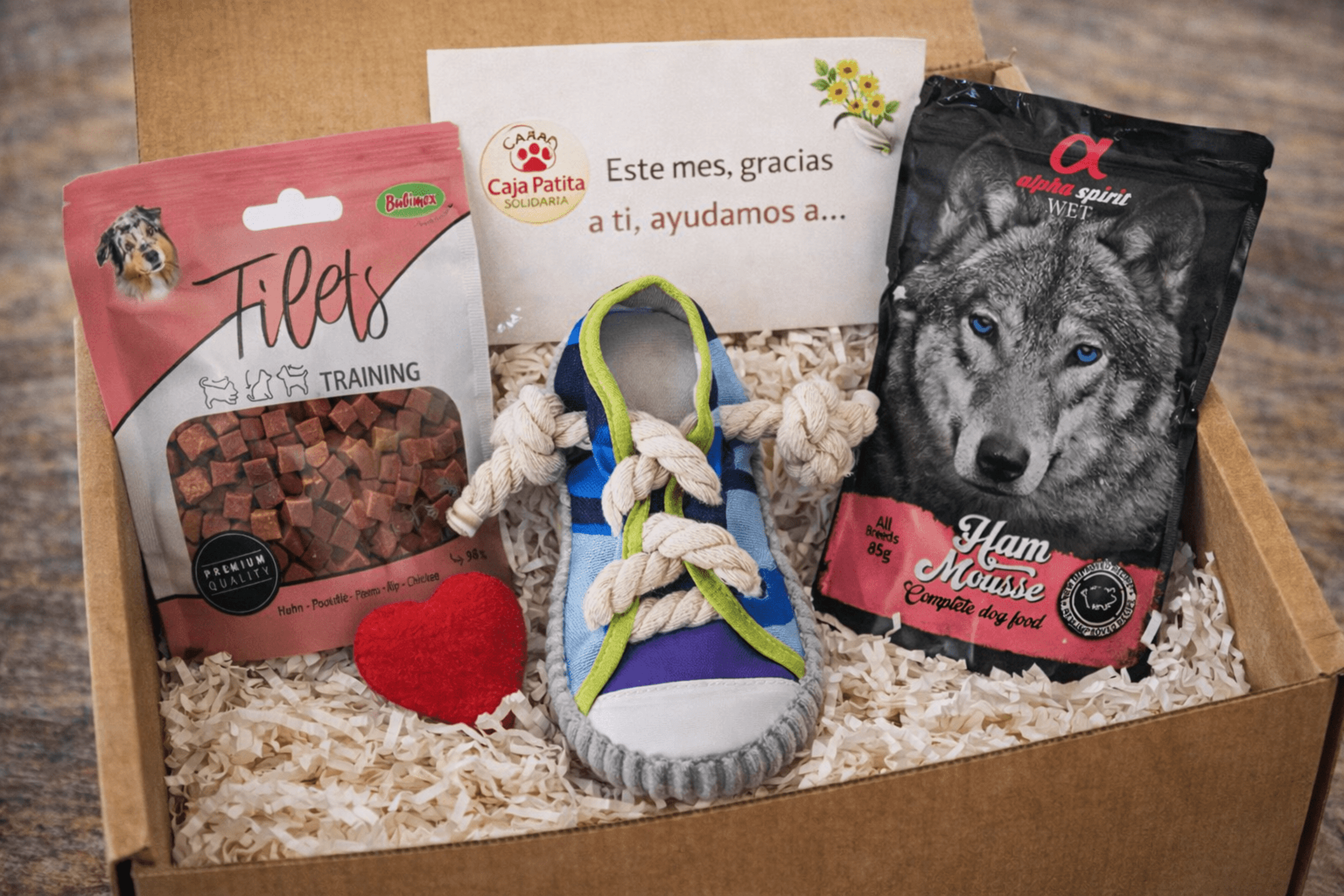 Cajita Patita Solidaria para Perros y Gatos | cata Sorpresa  con Snack naturales - 2
