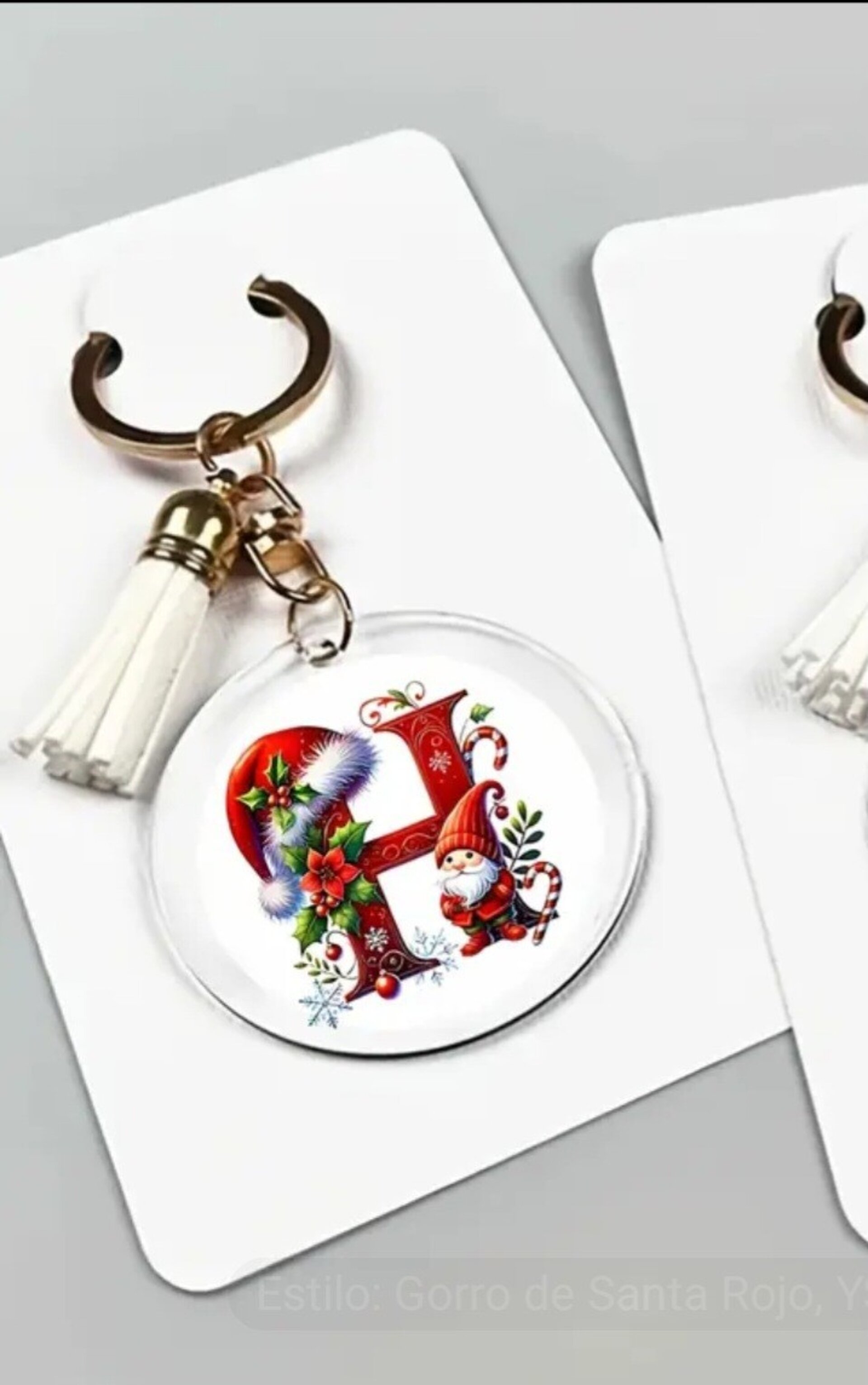 Llavero inicial navideño - 2