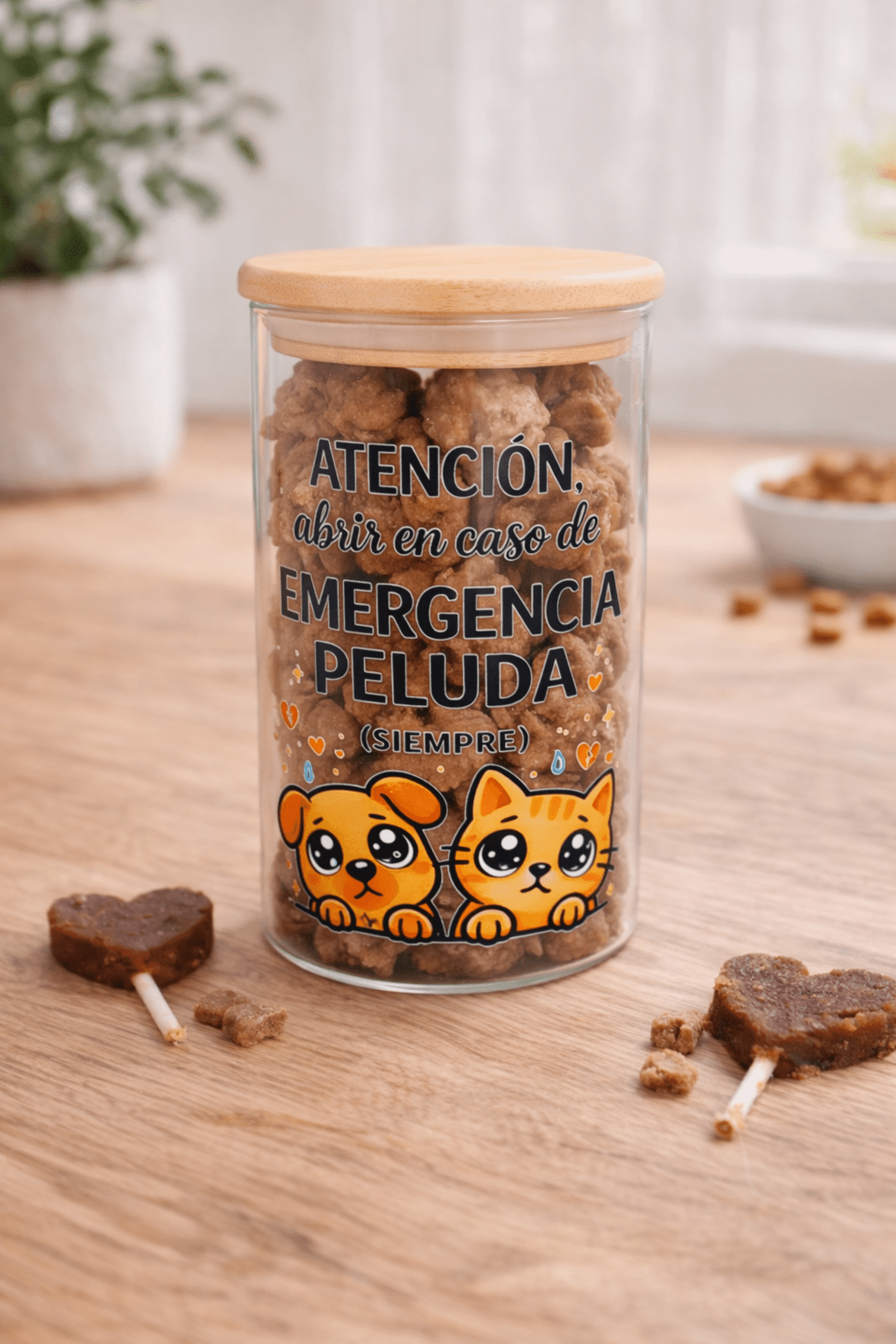 Tarro cristal snacks mascotas emergencia - 2