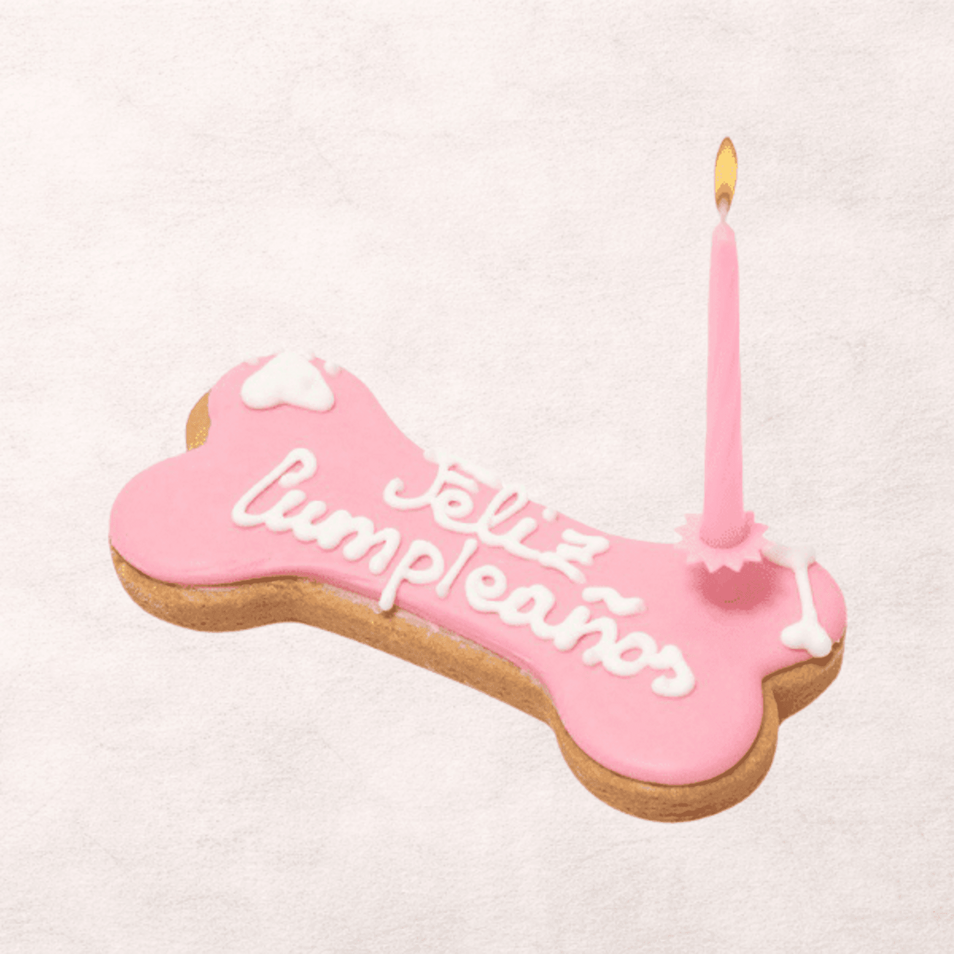 DOGGYEBAG HUESO DE CUMPLEAÑOS PARA PERRO ROSA -85G- - 2