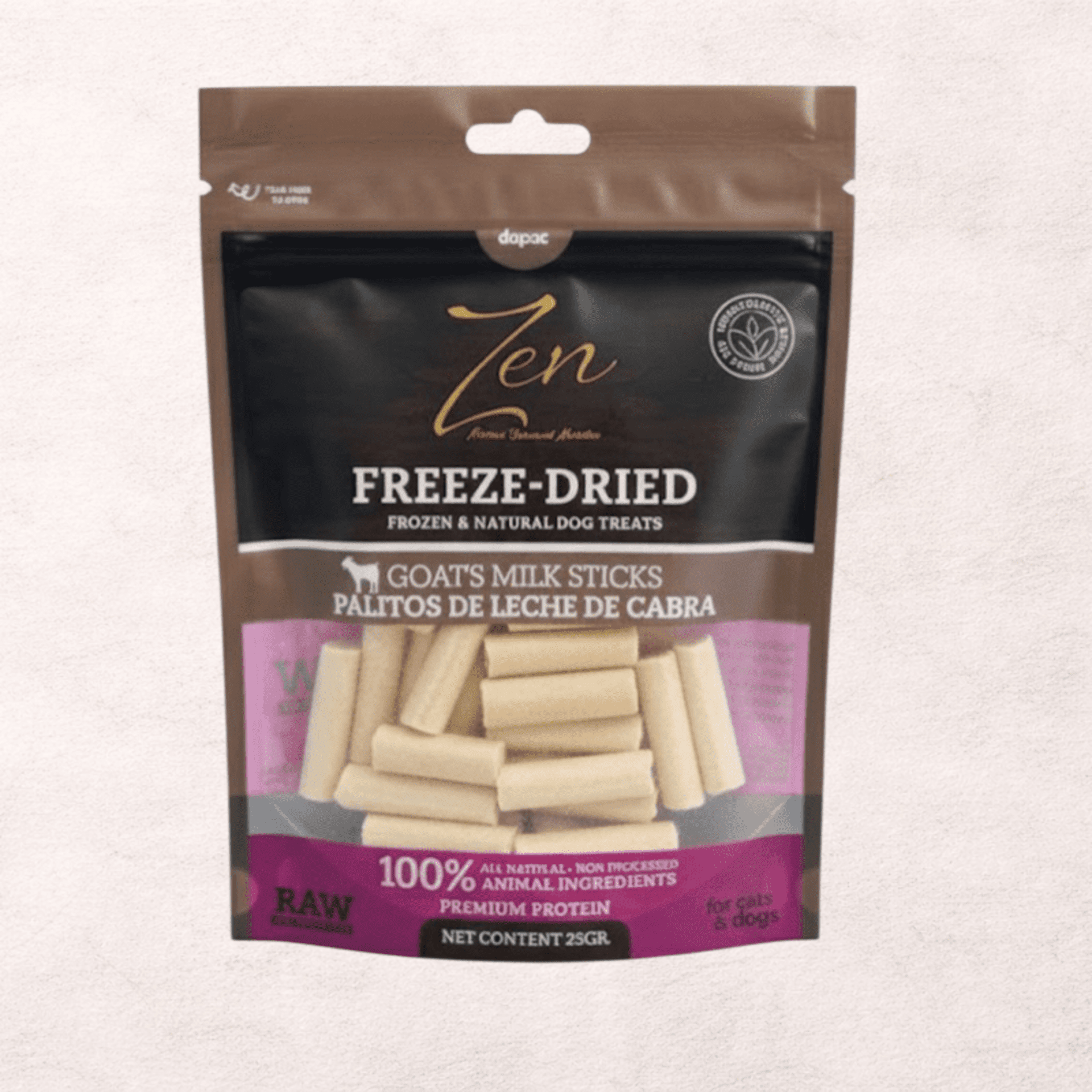 Palitos de leche de cabra liofilizados  snacks perros y gatos – ZEN - 1