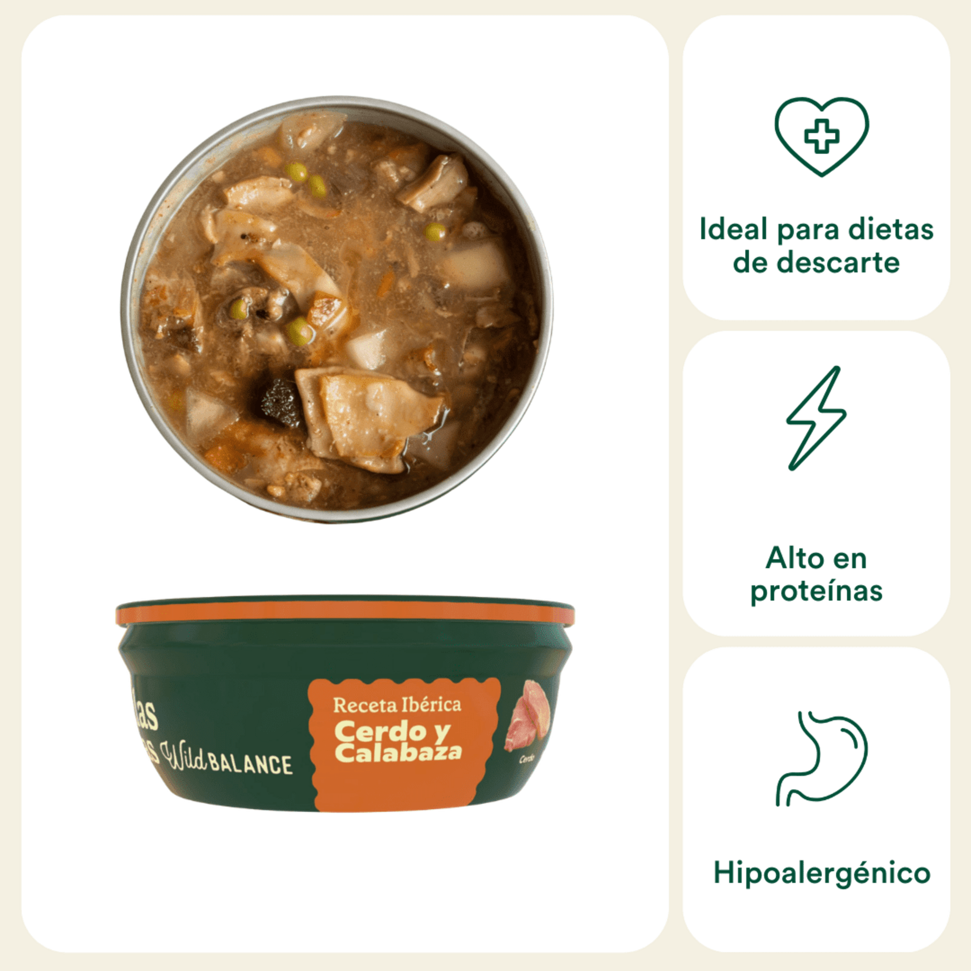 Cazuela casera de Cerdo y Calabaza para perros 280g - 2