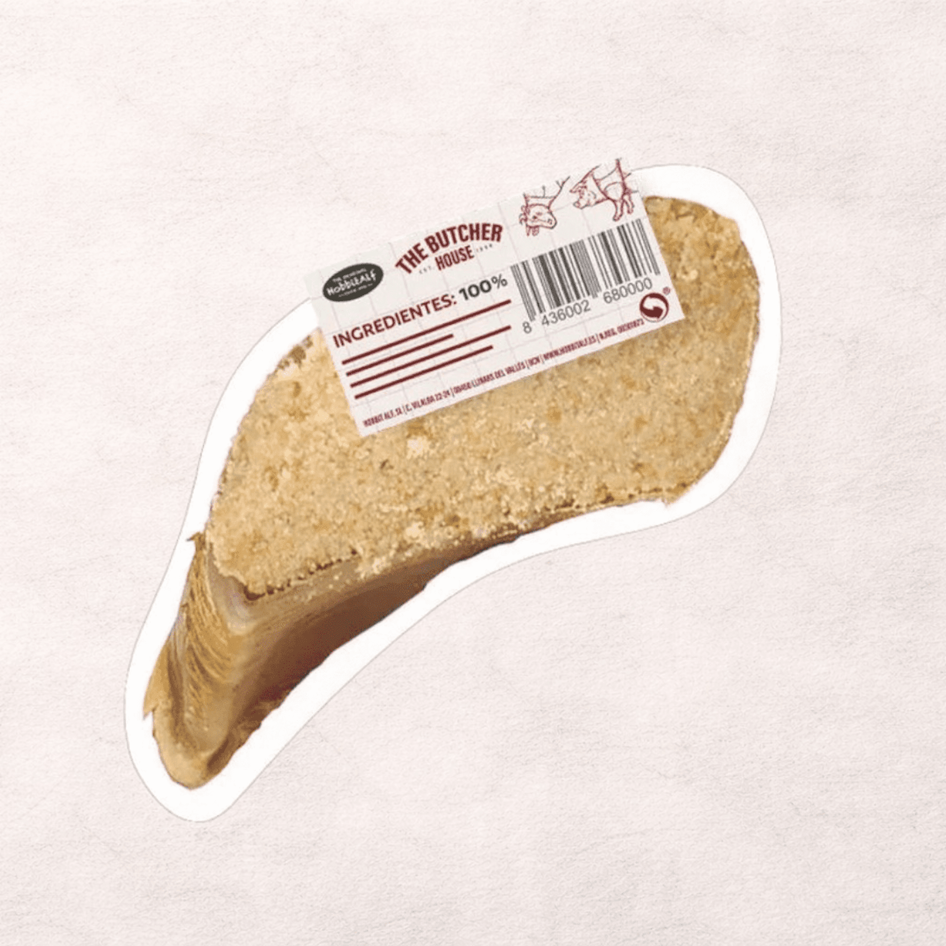 Hobbitalf Pezuña  rellena de Ternera Ahumada Snack para Perros - 1