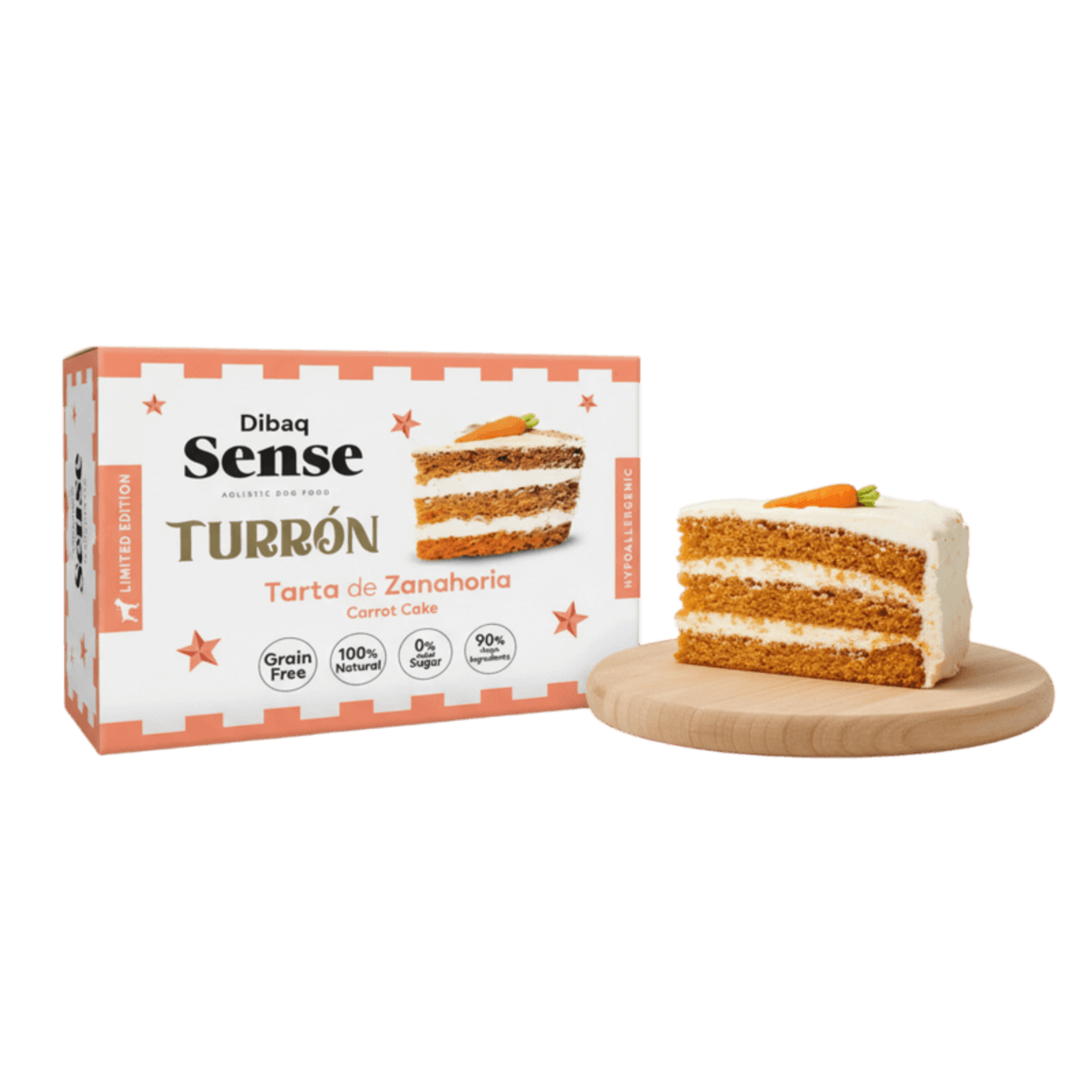Dibaq Sense Turrón Tarta de zanahoria perros 185gr - 1