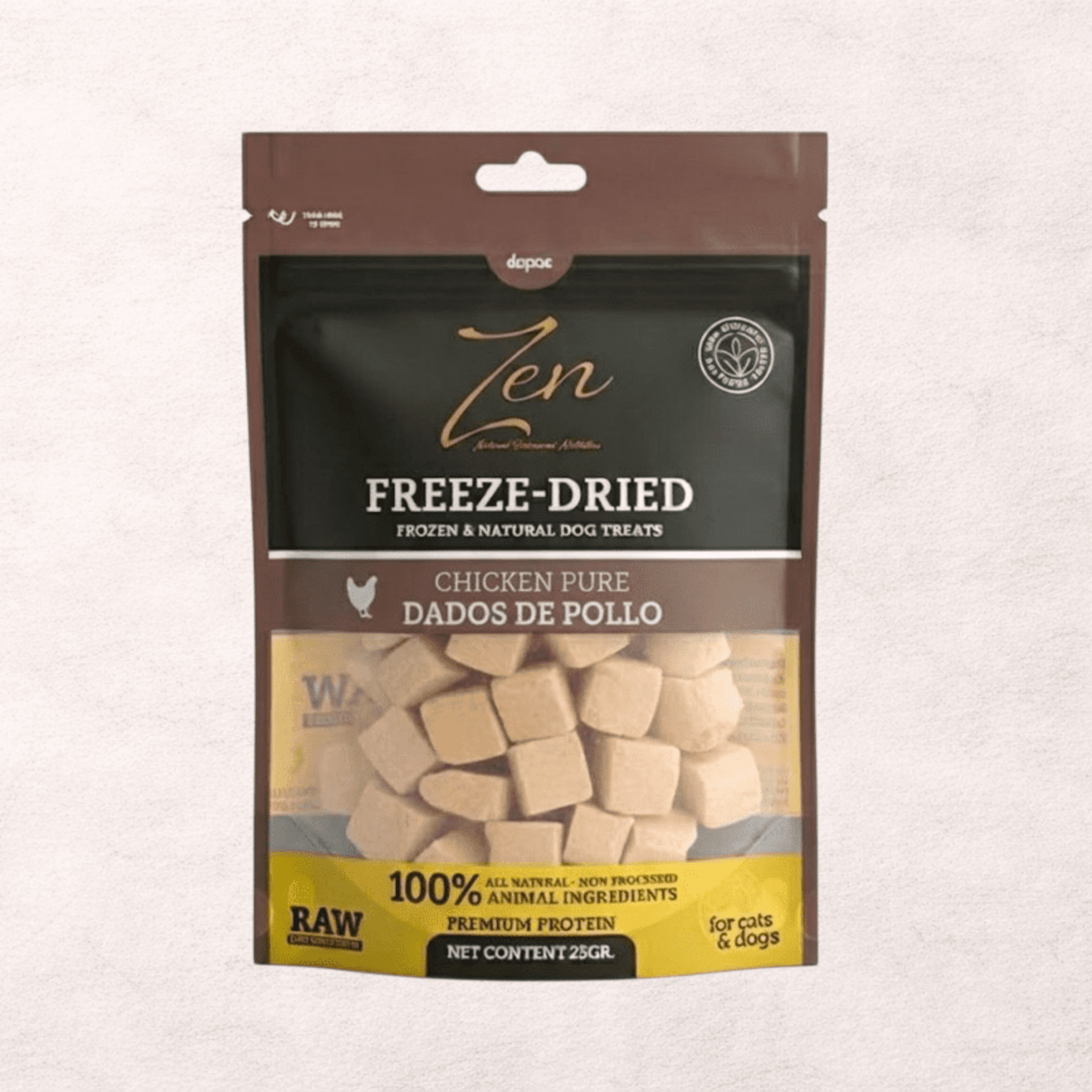 Cubitos de pollo liofilizados snacks perros y gatos – ZEN - 1