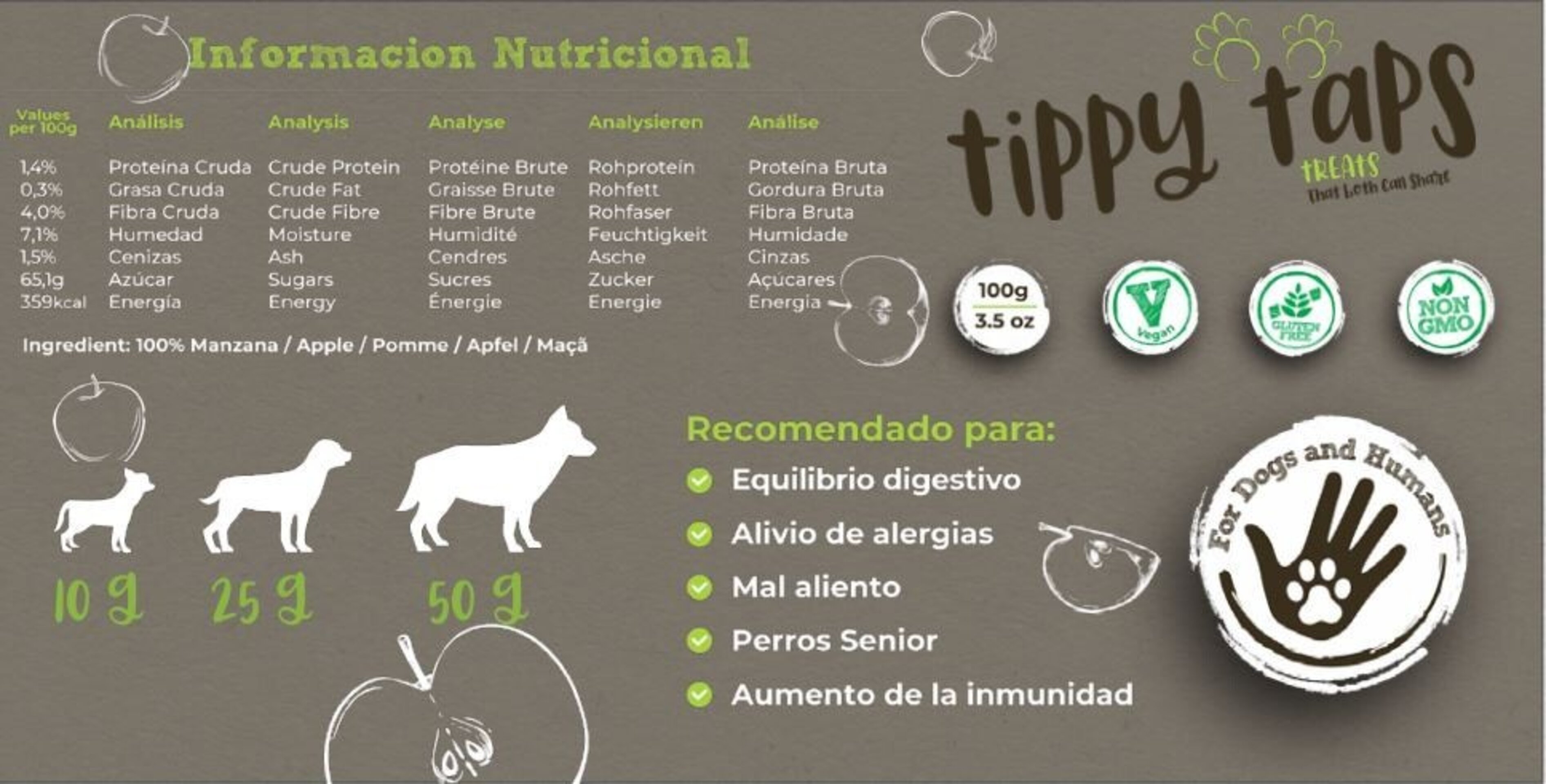 Tippy Taps de Plátano snacks de fruta deshidratada para perros - 4