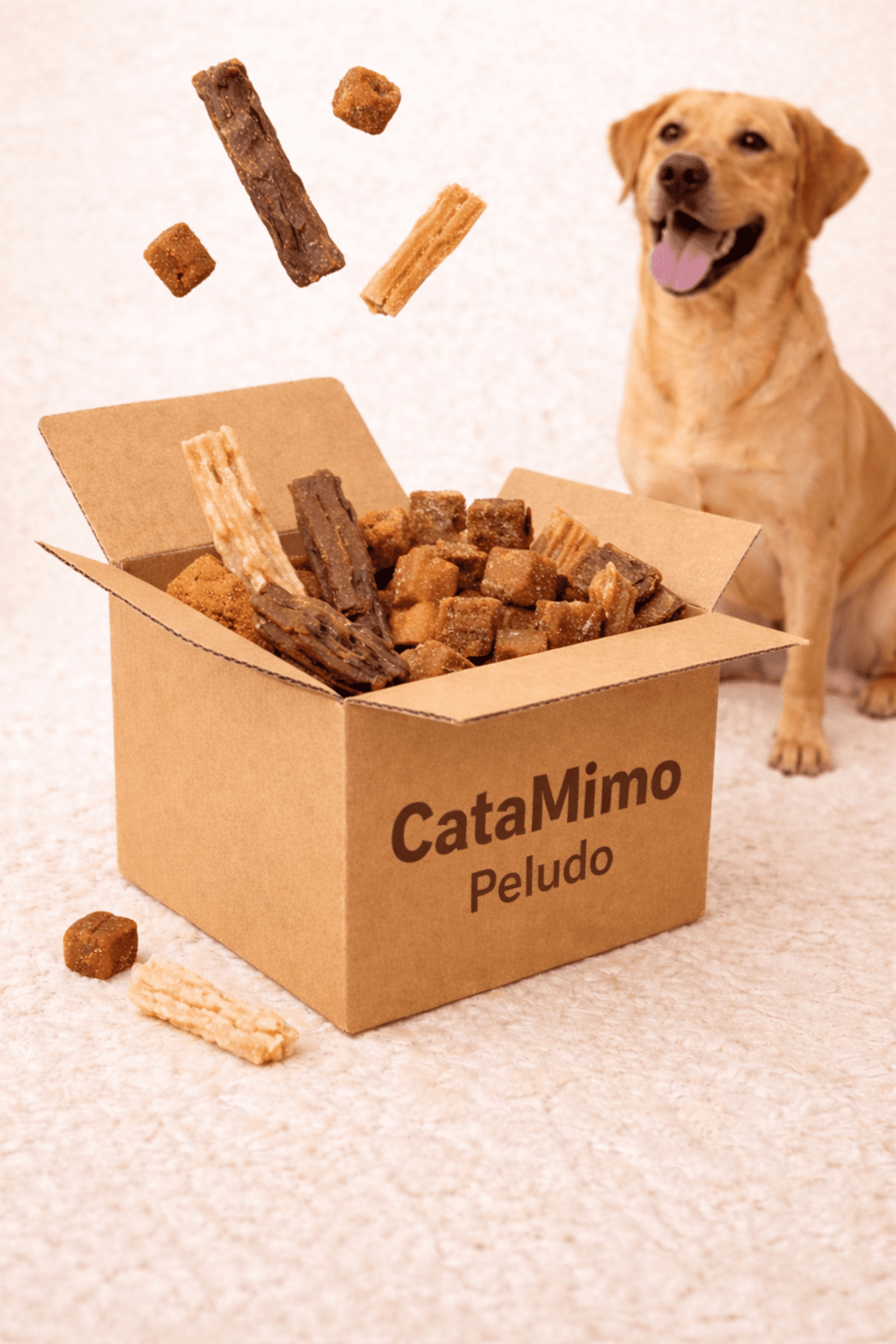 CataMimo Peludo Caja Sorpresa para Perros con Snacks 100% Naturales - 1